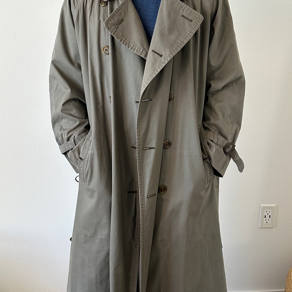 Burberry Men's Trench Coat - Olive/Taupe